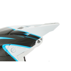 6D Helmet Visor ATR-3 Wave - Cyan / White