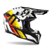 Airoh Motocross Helmet Aviator 3 Rainbow - Gloss White / Black / Yellow