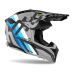 Airoh Motocross Helmet Aviator 3 Rainbow - Matte Grey / Black / Blue