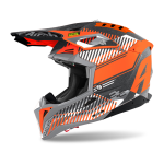 Airoh Motocross Helmet Aviator 3 Wave - Fluo Orange / Chrome