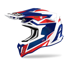 Airoh Motocross Helmet Strycker Axe - Gloss Red / White / Blue