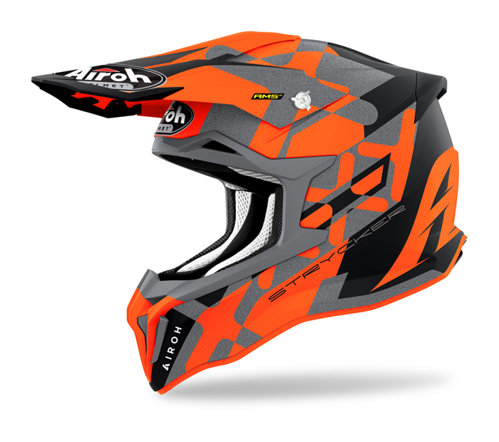 neef rechtdoor Mok Strycker : Airoh Motocross Helmet Strycker XXX - Matte Fluo Orange / Grey