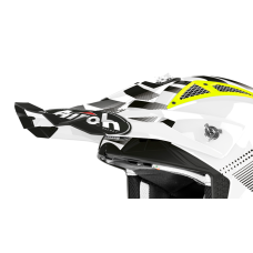 Airoh Helmet Visor Aviator Ace Nemesi - Gloss White / Fluo Yellow / Black