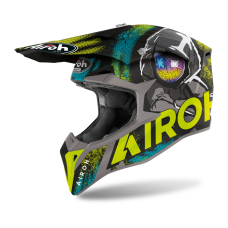 Airoh Motocross Helmet Wraap Alien - Matte Yellow