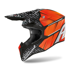 Airoh Motocross Helmet Wraap Idol - Matte Orange / Black