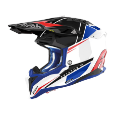 Airoh Motocross Helmet Aviator 3 Push - Gloss Blue / Red