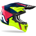 Airoh Motocross Helmet Strycker Blazer - Matte Blue / Roze