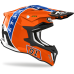 Airoh Motocross Helmet Strycker Hazzard - Gloss Orange / Blue