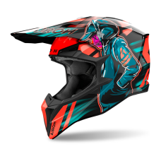 Airoh Motocross Helmet Wraap Cyber - Glans Orange