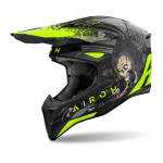 Airoh Motocross Helmet Wraap Darkness - Mat Fluo Yellow / Black