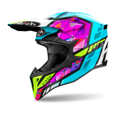 Airoh Motocross Helmet Wraap Diamond - Glans Multi