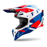 Airoh Motocross Helmet Wraap Feel - Glans Blue / Red