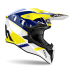 Airoh Motocross Helmet Wraap Feel - Glans Yellow / Blue