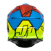 Just1 Crosshelm J39 Thruster - Fluo Geel / Blauw / Rood / Zwart