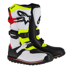 Alpinestars - Tech-T Motocross Boots - White / Red / Yellow Fluo / Black