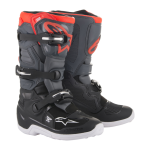 Alpinestars Kinder Crosslaarzen Tech 7S - Zwart / Donker Grijs / Rood Fluo