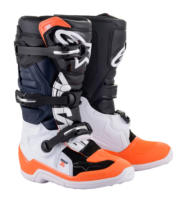 pakket trommel jogger Tech 7S : Alpinestars Youth Motocross Boots Tech 7S - Black / White / Fluo  Orange
