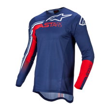 Alpinestars Cross Shirt 2022 Supertech Blaze - Blauw / Rood / Wit