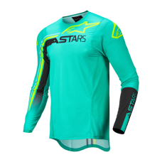 Alpinestars Cross Shirt 2022 Supertech Blaze - Groen / Zwart / Fluo Geel