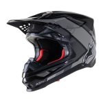 Alpinestars Crosshelm S-M10 Carbon Meta 2 - Zwart / Grijs