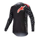 Alpinestars Cross Shirt 2023 Supertech North - Zwart / Neon Rood