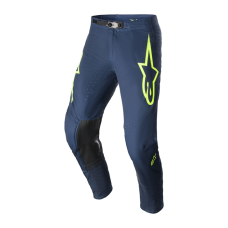 Alpinestars Crossbroek Supertech Bruin - Night Navy / Fluo Geel