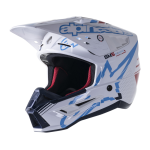 Alpinestars Crosshelm S-M5 Action - Wit / Cyan / Donker Blauw