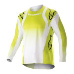 Alpinestars Kinder Cross Shirt 2023 Racer Push - Fluo Geel / Wit