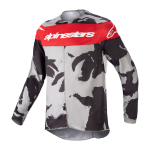 Alpinestars Kinder Cross Shirt 2023 Racer Tactical - Cast / Grijs Camo / Mars Rood