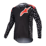 Alpinestars Kinder Cross Shirt 2023 Racer North - Zwart / Neon Rood