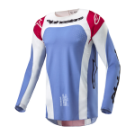 Alpinestars Cross Shirt 2024 Techstar Ocuri - Licht Blauw / Mars Rood / Wit
