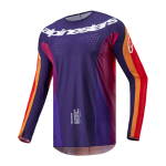 Alpinestars Cross Shirt 2024 Techstar Pneuma - Paars / Oranje / Blauw