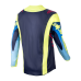 Alpinestars Kinder Cross Shirt 2024 Racer Hoen - Fluo Geel / Blauw / Navy