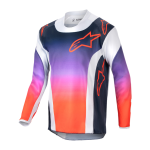 Alpinestars Kinder Cross Shirt 2024 Racer Hoen - Licht Grijs / Hot Oranje / Zwart