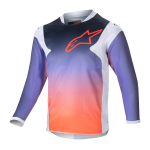 Alpinestars Mini Cross Shirt 2024 Racer Found - Licht Grijs / Hot Oranje / Zwart