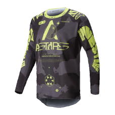 Alpinestars Cross Shirt 2025 Racer Hollow - Camo / Fluo Geel