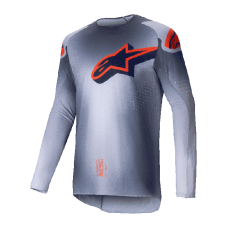 Alpinestars Cross Shirt 2025 Supertech Lipan - Grijs / Fluo Oranje