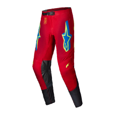 Alpinestars Crossbroek 2025 Supertech Maker - Rood / Fluo Geel