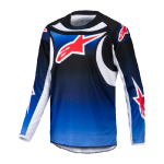 Alpinestars Kinder Cross Shirt 2025 Racer Wurx - Blauw / Zwart