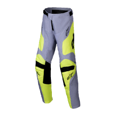 Alpinestars Kinder Crossbroek 2025 Racer Veil - Grijs / Fluo Geel