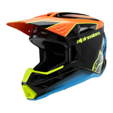 Alpinestars Youth Motocross Helmet Supertech S-M3 Fray - Black / Orange / Fluo Yellow