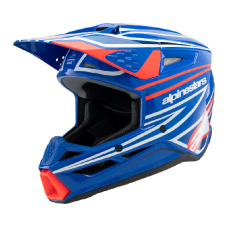 Alpinestars Youth Motocross Helmet Supertech S-M3 Wurx - Blue / Red / White / Black