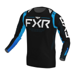 FXR Cross Shirt 2022 Helium - Zwart / Sky Blauw