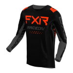 FXR Cross Shirt 2022 Off-Road - Zwart / Charcoal / Nuke Rood
