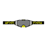 FXR Crossbril Combat - HiVis / Zwart - Smoke Lens