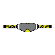 FXR Crossbril Combat - HiVis / Zwart - Smoke Lens