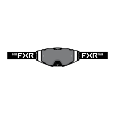FXR Crossbril Combat - Zwart / Wit - Smoke Lens