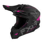 FXR Crosshelm 2022 Helium Race Div - Zwart / Roze