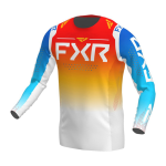 FXR Kinder Cross Shirt 2022 Pro-Stretch - Blauw / Tangerine