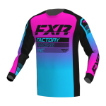 FXR Cross Shirt 2023 Clutch - Zwart / Sky / Roze